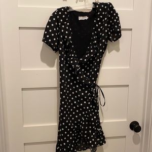 Lioness black & white wrap dress